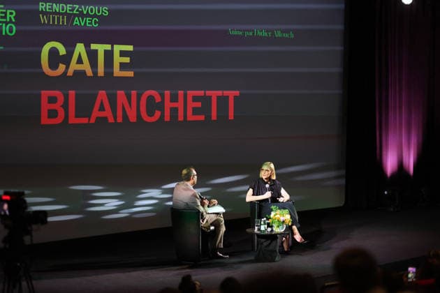 Cannes - Cate Blanchett Master Class Didier Allouch, Cate Blanchettt attending the Cate Blanchett at Masterclass during the 79th Annual Cannes Film Festival on May 17, 2026 in Cannes, France. Photo by JP Pariente Pool ABACAPRESS.COM Cannes France  Copyright: xPool ABACAx