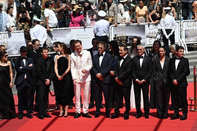 79th International Cannes Film Festival Montée des marches du film Moulin 79th International Cannes Film Festival Red Carpet for Moulin 456250 2026 05 17 Goldman, Alain Lellouche, Gilles Pansanel, Laetitia Lefebvre, Felix Eidinger, Lars Nemes, Laszlo Bourgoin, Louise de Gromard, Hortense Warburton, Patrick Demangel, Olivier Warburton, Max Copyright: xSergexArnalx xStarfacex STAR_456250_002