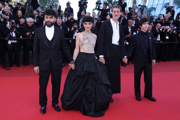 Cannes - Garance Red Carpet JD Amine Bouhafa, Camélia Jordana, Sébastien Laudenbach and Milo Machado-Graner arrive for the screening of the film Garance during the 79th annual Cannes Film Festival at Palais des Festivals on May 17, 2026 in Cannes, France. Photo by Jerome Domine ABACAPRESS.COM Cannes France  Copyright: xDominexJerome ABACAx