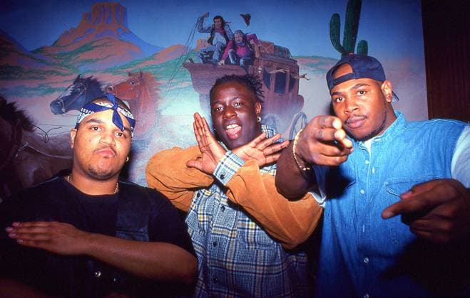 Orlando, Florida, USA: FU-SCHNICKENS - MOC FU aka JOE JONES, POC FU aka LENNOX MATURINE, CHIP FU aka RODERICK ROACHFORD attending a private party for Shaquille O Neal recieving his a platinum album for his record Shaq Diesel at Wild Jack s BBQ - March 25, 1994  - ZUMAh235 19940325_zmp_h235_021 Copyright: xChristopherxHeltonx