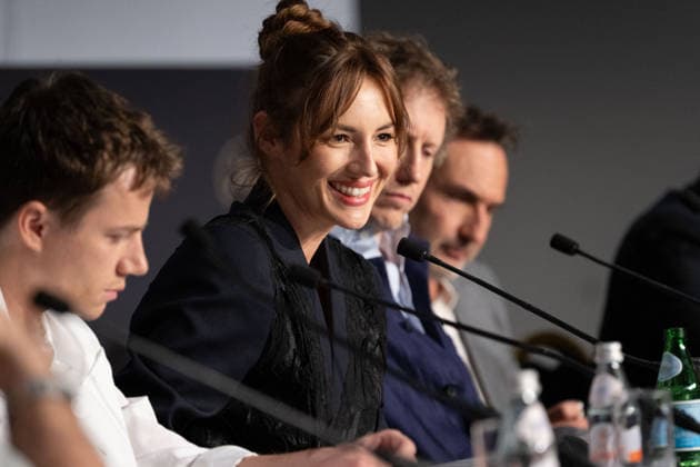 Cannes Moulin Press Conference NG Felix Lefebvre, Louise Bourgoin, Lars Eidinger, Laszlo Nemes and Gilles Lellouche attending the Press Conference for ‘Moulin’ in Cannes at Palais Des Festivals in Cannes, France on May 15 2026 as part of the 79th Cannes Film Festival. Photo by Nicolas Genin ABACAPRESS.COM Cannes France  Copyright: xGeninxNicolas ABACAx