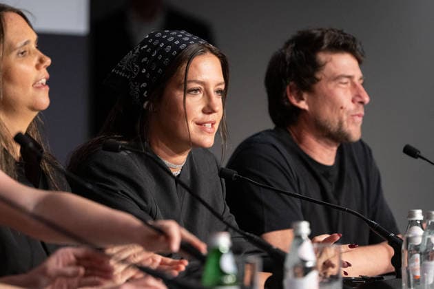 Cannes Garance Press Conference NG Jeanne Herry, Adele Exarchopoulos and Hugo Selignac attending the Press Conference for ‘Garance’ in Cannes at Palais Des Festivals in Cannes, France on May 15 2026 as part of the 79th Cannes Film Festival. Photo by Nicolas Genin ABACAPRESS.COM Cannes France  Copyright: xGeninxNicolas ABACAx