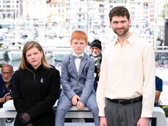 IPA84823119 - Cannes, 79th Cannes Film Festival 2026, day 7. Photocall by Vesna Pictured: KÄ™stutis CicÄ—nas, Bartas Å½danoviÄius and Anastasiia Pustovit  Copyright: xAlbertoxTerenghix xPoolxPhotoxEventsx07x 84823119