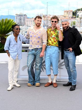 IPA84823826 - Cannes Film Festival 2026, Day 7. Photocall of the film Jim Queen. Shirley Souagnon, Alex Ramires, Jeremy Gillet and Francois Sagat are pictured.  Copyright: xAlbertoxTerenghix xPoolxPhotoxEventsx07x 84823826