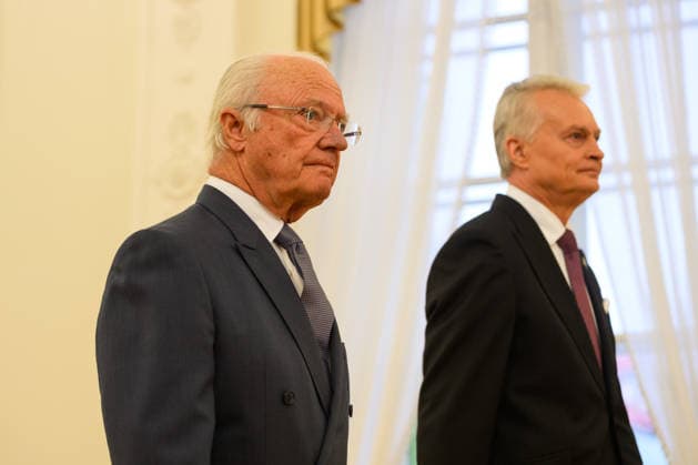 King Carl XVI Gustaf of Sweden - Lithuanian President Gitanas Nauseda meeting in Vilnius VILNIUS, LITHUANIA - MAY 18: King Carl XVI Gustaf of Sweden meets with Lithuanian President Gitanas Nauseda at the Presidential Palace in Vilnius, Lithuania on May 18, 2026. Yauhen Yerchak Anadolu Vilnius Lithuania. Editorial use only. Please get in touch for any other usage.  Copyright: x2026xAnadoluxYauhenxYerchakx