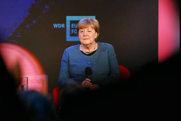Berlin, Deutschland, 18.05.2026: Station: Digitalmesse Re:publica 2026: Altkanzlerin Angela Merkel in der Sendung WDR-Europaforum *** Berlin, Germany, 18 05 2026 Station Digital trade fair Re publica 2026 Former Chancellor Angela Merkel in the WDR Europaforum program Copyright: xdtsxNachrichtenagenturx dts_119168