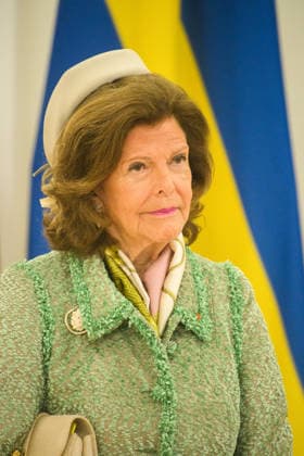 Sweden’s King Carl XVI Gustaf and Queen Silvia are on an official visit in Vilnius, Lithuania - 18 MAY 2026. Sweden’s Queen, Silvia Renate Sommerlath seen during the meeting with the Lithuanian President, Gitanas Nauseda and First Lady, Diana Nausediene at Presidential Palace. Sweden’s King Carl XVI Gustaf and Queen Silvia are on an official visit to Lithuania. On Monday, they met with Lithuanian President Gitanas Nauseda and First Lady Diana Nausediene at the Presidential Palace in Vilnius. Vilnius Lithuania Copyright: xYauhenxYerchakx xSOPAxImagesx king_and_queen_of_sweden_vilnius_4843