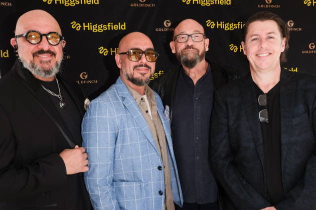 Higgsfield and Goldfinch AI-native production Hell Grind Launch and Cocktail Party on Saturday 16 May 2026 Anoush Sadegh, Sam Khoze , Chuck Russell and Erick Geisler at the Higgsfield and Goldfinch AI-native production Hell Grind Launch and Cocktail Party during the 79th annual Cannes Film Festival on Saturday 16 May 2026 at Lady Jersey, Cannes. ., Credit:Julie Edwards Avalon  Copyright: xJuliexEdwardsx xAvalonx 1100093547