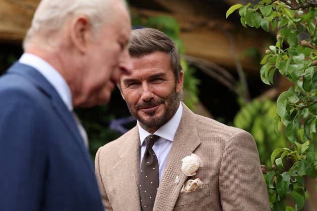 David Beckham and King Charles III visit The RHS and The King s Foundation Curious Garden at the 2026 RHS Chelsea Flower Show Former England footballer David Beckham smiles as Britain s King Charles III visits The RHS and The King s Foundation Curious Garden at the 2026 RHS Chelsea Flower Show in London on May 18, 2026., Credit:ADRIAN DENNIS PA ROTA - B68 Avalon United Kingdom, London  Copyright: xADRIANxDENNISx xPAxROTAx-xB68x xAvalonx 1100160134