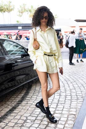 Celebrity, Internationale Filmfestspiele von Cannes, Stars am Hotel Martinez #9 Cannes Cindy Bruna exits Martinez MP Cannes, France- May 18: Cindy Bruna arrives to the Martinez Hotel during 79th Festival of Cannes, on May 18, 2026 in Cannes, France. Photo by Marco Piovanotto Abacapress.com Cannes France  Copyright: xPiovanottoxMarco ABACAx