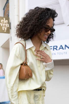 Celebrity, Internationale Filmfestspiele von Cannes, Stars am Hotel Martinez #9 Cannes Cindy Bruna exits Martinez MP Cannes, France- May 18: Cindy Bruna arrives to the Martinez Hotel during 79th Festival of Cannes, on May 18, 2026 in Cannes, France. Photo by Marco Piovanotto Abacapress.com Cannes France  Copyright: xPiovanottoxMarco ABACAx