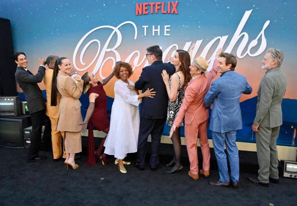 (L-R) Cast members Carlos Miranda, Clarke Peters, Jena Malone, Alice Kremelberg, Alfre Woodard, Alfred Molina, Geena Davis, Denis O Hare, Seth Numrich and Bill Pullman attend the premiere of Netflix s TV series The Boroughs at the Egyptian Theatre in the Hollywood section of Los Angeles on Monday, May 18, 2026. Storyline: In a seemingly picturesque retirement community, a group of unlikely heroes must band together to stop an otherworldly threat from stealing the one thing they don t have - time. LAP2026051870 JIMxRUYMEN