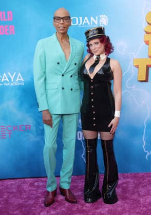 RuPaul and Rachel Bloom attend the Los Angeles premiere of Stop! That Train! at Harmony Gold on Monday, May 18, 2026. Storyline: Two train stewardess BFFs switch from a dull railway to the luxurious Glamazonian Express. During a massive storm, they must work with snooty first-class crew and President Gagwell to prevent disaster in LA.  LAP20260518605 GREGxGRUDT