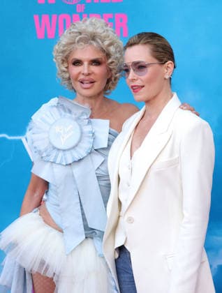 Lisa Rinna and Elizabeth Banks attend the Los Angeles premiere of Stop! That Train! at Harmony Gold on Monday, May 18, 2026. Storyline: Two train stewardess BFFs switch from a dull railway to the luxurious Glamazonian Express. During a massive storm, they must work with snooty first-class crew and President Gagwell to prevent disaster in LA.  LAP20260518610 GREGxGRUDT