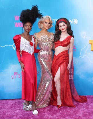 Symone, Brooke Lynn Hytes and Marty Lauter attend the Los Angeles premiere of Stop! That Train! at Harmony Gold on Monday, May 18, 2026. Storyline: Two train stewardess BFFs switch from a dull railway to the luxurious Glamazonian Express. During a massive storm, they must work with snooty first-class crew and President Gagwell to prevent disaster in LA.  LAP20260518697 GREGxGRUDT