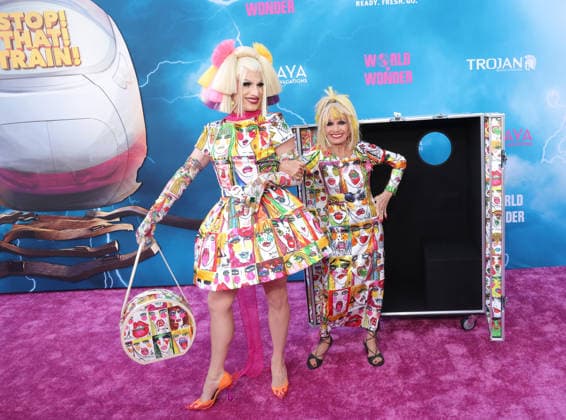 Katy Bahm and Betsey Johnson attend the Los Angeles premiere of Stop! That Train! at Harmony Gold on Monday, May 18, 2026. Storyline: Two train stewardess BFFs switch from a dull railway to the luxurious Glamazonian Express. During a massive storm, they must work with snooty first-class crew and President Gagwell to prevent disaster in LA.  LAP20260518669 GREGxGRUDT