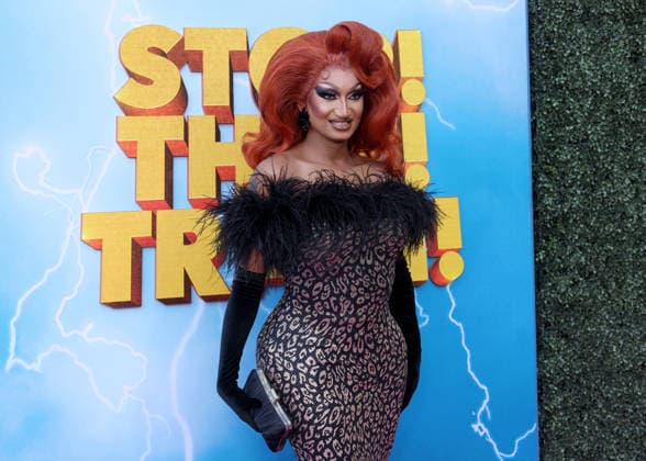 Angeria Paris VanMicheals attends the Los Angeles premiere of Stop! That Train! at Harmony Gold on Monday, May 18, 2026. Storyline: Two train stewardess BFFs switch from a dull railway to the luxurious Glamazonian Express. During a massive storm, they must work with snooty first-class crew and President Gagwell to prevent disaster in LA.  LAP20260518722 GREGxGRUDT