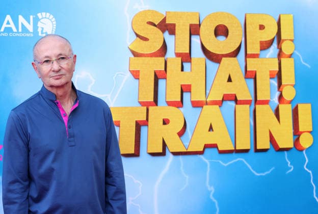 Tom Campbell attends the Los Angeles premiere of Stop! That Train! at Harmony Gold on Monday, May 18, 2026. Storyline: Two train stewardess BFFs switch from a dull railway to the luxurious Glamazonian Express. During a massive storm, they must work with snooty first-class crew and President Gagwell to prevent disaster in LA.  LAP20260518739 GREGxGRUDT