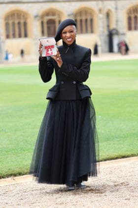 . 19 05 2026. Windsor , United Kingdom. Cynthia Erivo with her MBE after an Investiture at Windsor Castle, United Kingdom.  xStephenxLockx xi-Imagesx IIM-26782-0003