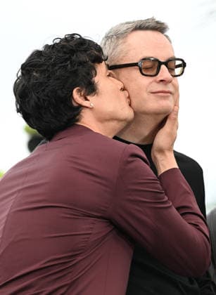 Danish director Nicolas Winding Refn and actor Charles Melton attend a photo call for Her Private Hell at the 79th Cannes Film Festival in Cannes, France on Tuesday, May 19, 2026.  CAN20260519137 RUNExHELLESTAD