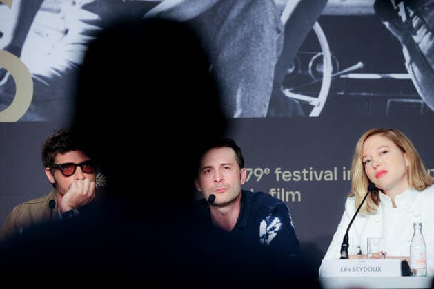 79ème Festival International du Film de Cannes Press conference on the film LInconnue 79th International Film Festival of Cannes Press conference on the film LInconnue 456404 2026 05 19 Seydoux, Léa Harari, Arthur Schneider, Niels  Copyright: xFranckxBoutonnetx xStarfacex STAR_456404_031