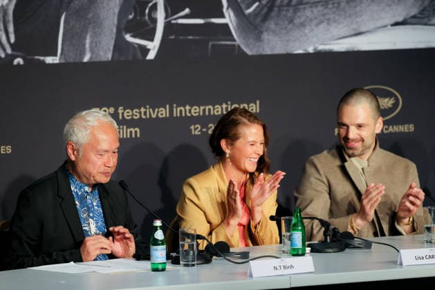79ème Festival International du Film de Cannes Press conference on the film Fjord 79th Cannes International Film Festival Press conference on the film Fjord 456403 2026 05 19 Carlehed, Lisa Stan, Sebastian  Copyright: xFranckxBoutonnetx xStarfacex STAR_456403_001