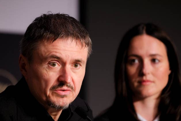 79ème Festival International du Film de Cannes Press conference on the film Fjord 79th Cannes International Film Festival Press conference on the film Fjord 456403 2026 05 19 Reinsve, Renate Mungiu, Cristian  Copyright: xFranckxBoutonnetx xStarfacex STAR_456403_008