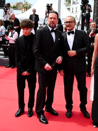 IPA84866249 - Cannes, 79th Cannes Film Festival 2026, Evening 8. Red Carpet Minotaur. Pictured are Dmitriy Mazurov, Andrey Zvyagintsev,  Copyright: xManuelexMangiarottix xPoolxPhotoxEventsx07x 84866249
