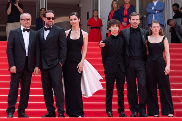 Cannes Minotaur screening NG Varvara Shmykova, Yuriy Zavalnyouk, Iris Lebedeva, Andrey Zvyagintsev, and Dmitriy Mazurov attending the ‘Minotaur’ Screening and Red Carpet at Palais Des Festivals in Cannes, France on May 19 2026 as part of the 79th Cannes Film Festival. Photo by Nicolas Genin ABACAPRESS.COM Cannes France  Copyright: xGeninxNicolas ABACAx