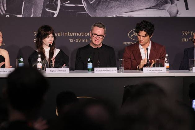 Sophie Thatcher, Nicolas Winding Refn, Charles Melton Press conference for the film Her Private Hell at the 79th Cannes International Film Festival on 19 May 2026 Franck Boutonnet Pool Bestimage Press conference for the film Her Private Hell at the 79th Cannes International Film Festival on 19 May 2026 Cannes France  Copyright: xFranckxBoutonnetx xPoolx xBestimagexFranckxBoutonnetx xPoolx xBestimagex