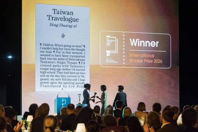 International Booker Prize 2026 Award Ceremony in London LONDON, UNITED KINGDOM - MAY 19: The winners of the International Booker Prize 2026 for the book titled ‘Taiwan Travelogue’ author Yang Shuang-zi (R) and translator Lin King (C) accept the trophies on stage during the award ceremony at Tate Modern in London, United Kingdom on May 19, 2026. The International Booker Prize is awarded annually for the finest single work of fiction from around the world which has been translated into English and published in the UK and Ireland. Wiktor Szymanowicz Anadolu London United Kingdom. Editorial use only. Please get in touch for any other usage.  Copyright: x2026xAnadoluxWiktorxSzymanowiczx