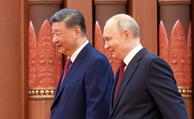 Putin, Xi meet in Beijing following Trump visit amid US-Iran war BEIJING, CHINA - MAY 20: (----EDITORIAL USE ONLY - MANDATORY CREDIT - KREMLIN PRESS SERVICE HANDOUT - NO MARKETING NO ADVERTISING CAMPAIGNS - DISTRIBUTED AS A SERVICE TO CLIENTS----) Russian President Vladimir Putin (R) and Chinese President Xi Jinping (L) meet days after US President Donald Trump visited China for a summit with the Chinese leader amid the US-Iran war in Beijing, China on May 20, 2026. Putin was received with an official welcoming ceremony outside Great Hall of the People, where Xi greeted him, before the two sit for talks. Kremlin Press Service Anadolu Beijing China. Editorial use only. Please get in touch for any other usage.  Copyright: x2026xAnadoluxKremlinxPressxServicex