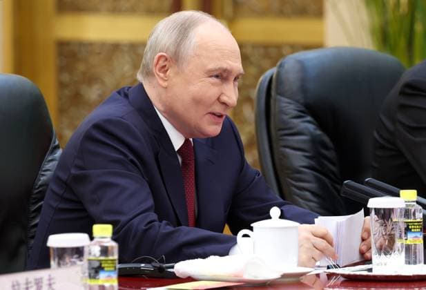 China Russia 9169404 20.05.2026 Russian President Vladimir Putin attends a narrow format meeting with Chinese President Xi Jinping at the Great Hall of the People in Beijing, China. Alexander Kazakov Sputnik Beijing China  Copyright: xAlexanderxKazakovx