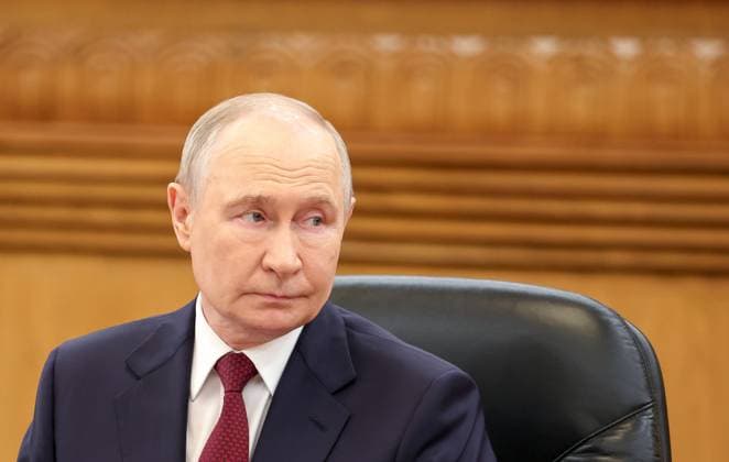 China Russia 9169410 20.05.2026 Russian President Vladimir Putin attends an expanded format meeting with Chinese President Xi Jinping at the Great Hall of the People in Beijing, China. Alexander Kazakov Sputnik Beijing China  Copyright: xAlexanderxKazakovx