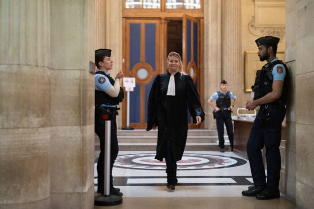 Lybian case appeal trial - Paris French lawyer Jade Dousselin of Wahib Nacer arrives for the Lybian case appeal trial over charges Sarkozy sought Libyan financing for the 2007 election, at the Palais de Justice courthouse in Paris on May 20, 2026. Photo by Raphael Lafargue ABACAPRESS.COM Paris France  Copyright: xLafarguexRaphael ABACAx