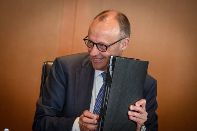 Berlin, Kabinettssitzung der Bundesregierung Kabinettssitzung der Bundesregierung am 20.05.2026 im Bundeskanzleramt in Berlin. Im Bild: Bundeskanzler Friedrich Merz (CDU) Berlin Bundeskanzleramt Berlin Deutschland *** Berlin, Cabinet meeting of the Federal Government Cabinet meeting of the Federal Government on 20 05 2026 at the Federal Chancellery in Berlin In the picture Federal Chancellor Friedrich Merz CDU Berlin Federal Chancellery Berlin Germany