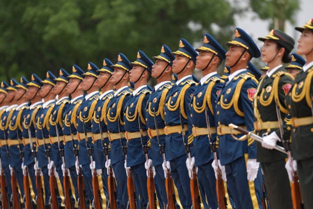 BEIJING, CHINA - MAY 20: Chinese honor guards line up in formation to welcome Russian President Vladimir Putin on May 20, 2026 in Beijing, China. Chinese President Xi Jinping held a welcome ceremony on the morning of May 20 outside the Great Hall of the People in central Beijing for Russian President Vladimir Putin, who is on a state visit to China.  Copyright: xVCGx 111642856814
