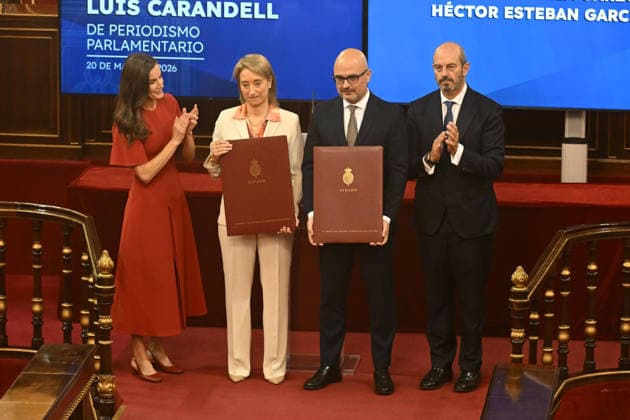 Queen Letizia attends the XV edition of the Luis Carandell Awards for Parliamentary Journalism Queen Letizia presents the Luis Carandell Award for Parliamentary Journalism in the category of Parliamentary Journalism to Paloma Cervilla of The Objective newspaper, at the Senate Palace, on May 20, 2026, in Madrid Spain QUEEN LETIZIA QUEEN QUEEN ROYALTY LUIS CARANDELL JOURNALISM AWARDS MAY 20, 2026 José Madrid Madrid Madrid Spain  Copyright: xJosÃ xOlivax 7536150
