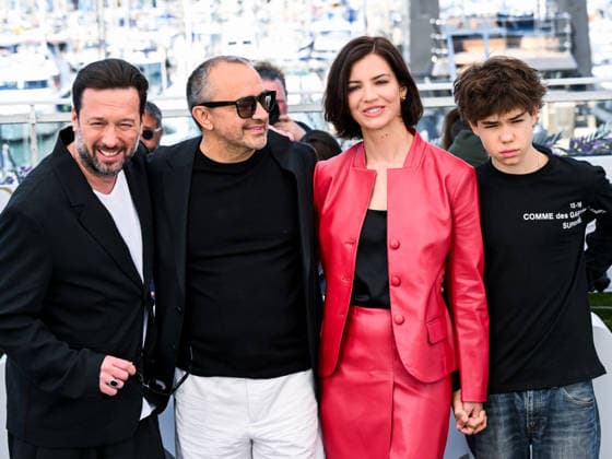 IPA84890546 - Cannes, 79th Cannes Film Festival 2025 - day 9. photocall of Minotaur Pictured: Dmitriy Mazurov, Andrey Zvyagintsev, Iris Lebedeva and Boris Kudrin  Copyright: xAlbertoxTerenghix xPoolxPhotoxEventsx07x 84890546