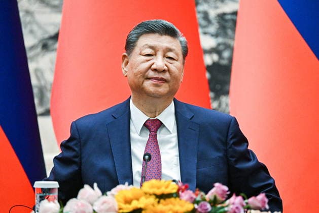 CHINA, BEIJING - MAY 20, 2026: Xi Jinping, President of China, attends a ceremony to sign joint documents following bilateral talks with Russia at the Great Hall of the People. Vladimir Putin, President of Russia, makes an official visit to mark 25 years since the 2001 Treaty of Good Neighbourliness and Friendly Cooperation between Russia and China. Kristina Solovyova POOL TASS  92773659