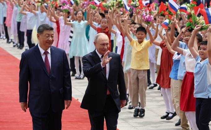 Russian President Vladimir Putin meets with Chinese President Xi Jinping during talks at the Great Hall of the People, during Putin s visit to Beijing, China Russian President Vladimir Putin meets with Chinese President Xi Jinping during talks at the Great Hall of the People, during Putin s visit to Beijing, China, May 20, 2026. Photo by Russian President official apaimages Russia Russia Russian Federation 200526_China_RPO_00(37) Copyright: xapaimagesxRussianxForeignxMinistry sxofficialx xapaimagesx