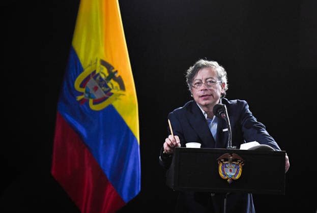 Colombian President Gustavo Petro in Bogota Colombian president Gustavo Petro takes part during an event in Bogota, Colombia may 19, 2026. Photo by: Andres Lozano Long Visual Press Bogota Bogota D.C Colombia Copyright: xAndresxLozanox