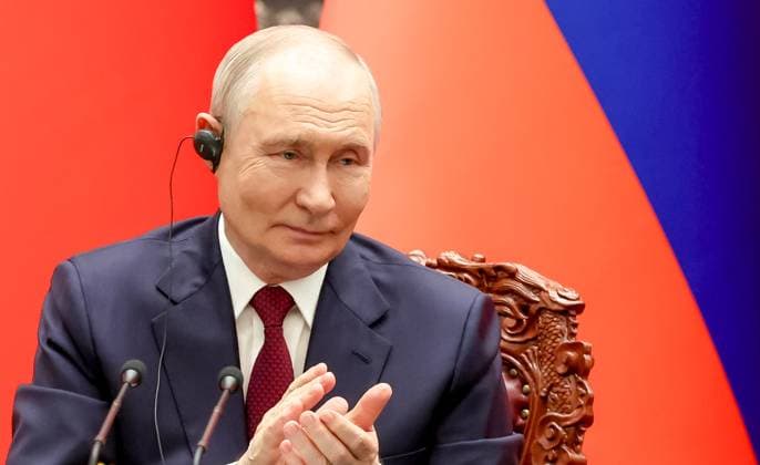 China Russia 9169609 20.05.2026 Russian President Vladimir Putin attends a signing ceremony with Chinese President Xi Jinping following a meeting in expanded format at the Great Hall of the People in Beijing, China. Alexander Kazakov Sputnik Beijing China  Copyright: xAlexanderxKazakovx
