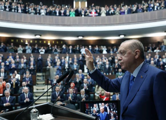 Turkish President and Leader of the Justice and Development (AK) Party Recep Tayyip Erdogan ANKARA, TURKIYE - MAY 20: (----EDITORIAL USE ONLY – MANDATORY CREDIT - TURKISH PRESIDENCY MURAT CETINMUHURDAR HANDOUT - NO MARKETING NO ADVERTISING CAMPAIGNS - DISTRIBUTED AS A SERVICE TO CLIENTS----) Turkish President and Leader of the Justice and Development (AK) Party Recep Tayyip Erdogan greets the party members during his party s group meeting at the Turkish Grand National Assembly in Ankara, Turkiye on May 20, 2026. TUR Presidency Murat Cetinmuhurdar Anadolu Ankara Turkey. Editorial use only. Please get in touch for any other usage.  Copyright: x2026xAnadoluxTURxPresidency xMuratxCetinmuhurdarx