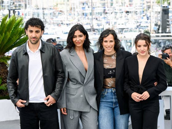 IPA84892435 - Cannes, 79th Cannes Film Festival 2025 - day 9. photocall of Le Triangle D Or Pictured: Kassem Al Khoja, Soundos Mosbah, HÃ lene Rosselet-Ruiz and Malou Khebizi  Copyright: xAlbertoxTerenghix xPoolxPhotoxEventsx07x 84892435