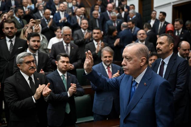 AK Party Group Meeting in Ankara ANKARA, TURKIYE - MAY 20: Turkish President and Leader of the Justice and Development (AK) Party Recep Tayyip Erdogan attends his party s group meeting at the Turkish Grand National Assembly in Ankara, Turkiye on May 20, 2026. Rasit Aydogan Anadolu Ankara Turkey. Editorial use only. Please get in touch for any other usage.  Copyright: x2026xAnadoluxRasitxAydoganx