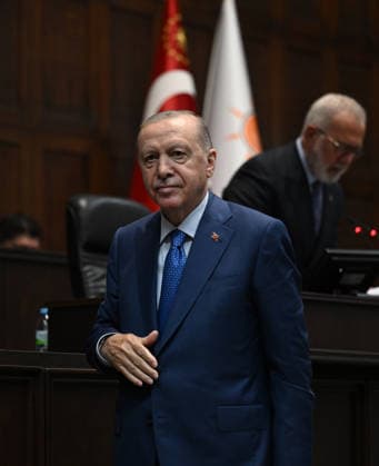 AK Party Group Meeting in Ankara ANKARA, TURKIYE - MAY 20: Turkish President and Leader of the Justice and Development (AK) Party Recep Tayyip Erdogan makes remarks at his party s group meeting at the Turkish Grand National Assembly in Ankara, Turkiye on May 20, 2026. Rasit Aydogan Anadolu Ankara Turkey. Editorial use only. Please get in touch for any other usage.  Copyright: x2026xAnadoluxRasitxAydoganx