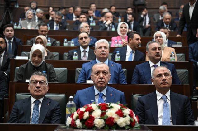 AK Party Group Meeting in Ankara ANKARA, TURKIYE - MAY 20: Turkish President and Leader of the Justice and Development (AK) Party Recep Tayyip Erdogan attends his party s group meeting at the Turkish Grand National Assembly in Ankara, Turkiye on May 20, 2026. Rasit Aydogan Anadolu Ankara Turkey. Editorial use only. Please get in touch for any other usage.  Copyright: x2026xAnadoluxRasitxAydoganx