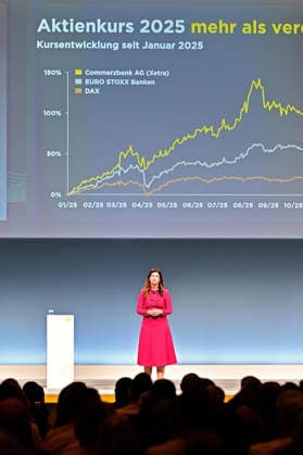 Hauptversammlung Commerzbank AG. Dr. Bettina Orlopp ( Vorstandsvorsitzende Commerzbank AG ) anläßlich der Hauptversammlung der Commerzbank AG am 15.02.2024 in Frankfurt Main. 20260520MWI123430 *** Annual General Meeting Commerzbank AG Dr Bettina Orlopp Chairwoman of the Board of Managing Directors Commerzbank AG on the occasion of the Annual General Meeting of Commerzbank AG on 15 02 2024 in Frankfurt Main 20260520MWI123430