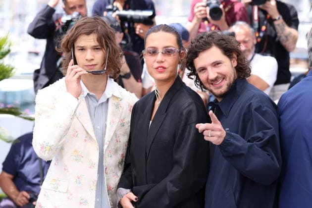 Cannes - Mariage Au Gout D Orange Photocall Paul Kircher, Vincent Lacoste, Adèle Exarchopoulos posing during the Mariage Au Gout D Orange (Orange-Flavoured Wedding) photocall at the 79th annual Cannes Film Festival at Palais des Festivals on May 20, 2026 in Cannes, France. Photo by Jerome Domine ABACAPRESS.COM Cannes France  Copyright: xDominexJerome ABACAx